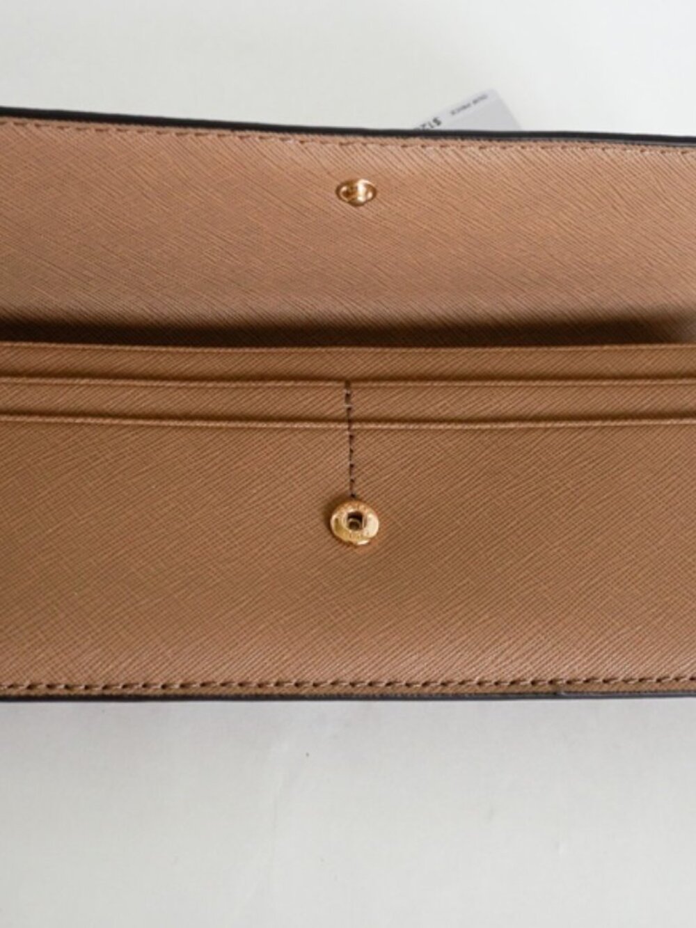 MK JET SET TRAVEL SLIM FLAT WALLET DARK KHAKI - Picture 2 of 4